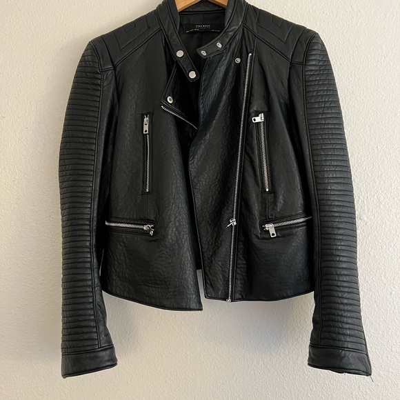 Zara Jackets & Blazers - Zara Women’s Faux Leather Biker Jacket - Size M